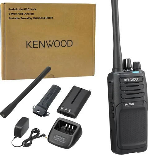 KENWOOD ProTalk NX-P1202AVK - Radio de negocios - 2 W VHF, analógico a digital actualizable a NXDN/DMR Digital, 64 canales, batería de 19.5 horas,