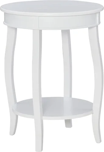 Miniatura 32 de Powell Mesa redonda para muebles con estante, color negro