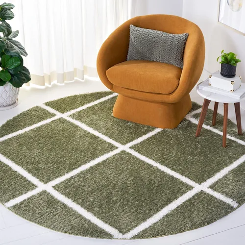 Miniatura 22 de SAFAVIEH Tahoe Shag Collection - Alfombra para pasillo, 2 x 9 pies, diseño de enrejado, no desprende pelusa y de fácil cuidado, 1.2 pulgadas