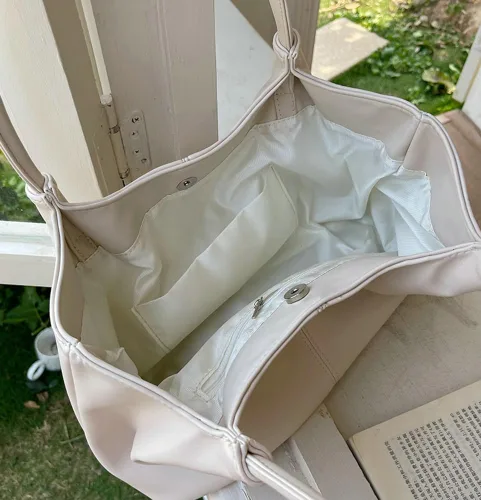 Miniatura 4 de Bolso de mano para mujer, bolso de hombro, bolso de mano de poliuretano suave, bolso de hombro grande a la moda, bolso de mano con asa superior