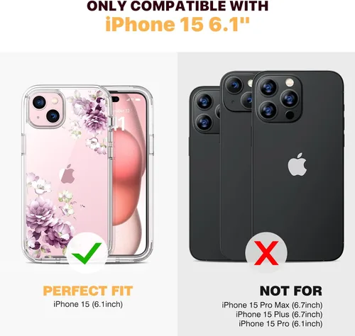 Miniatura 516 de Diaclara Funda diseñada para iPhone 16, mejorada [protección completa de la cámara], carcasa resistente de cuerpo completo con protector de pantalla