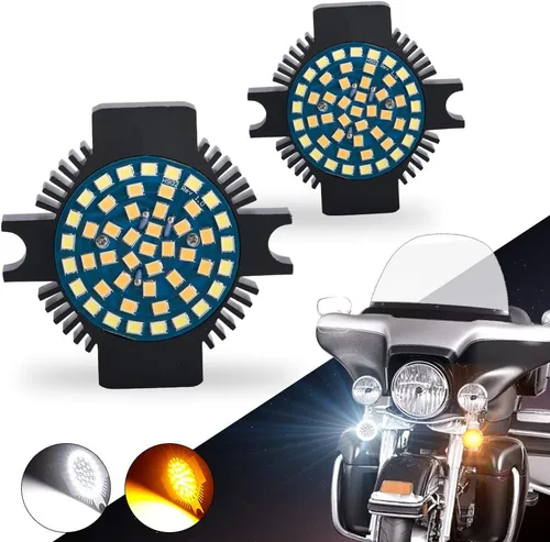 Miniatura 9 de SUNPIE Luces LED para Motocicleta Intermitentes Luz de Reversa 1156 Rojo Compatible con Harley Davidson Electra Glide Road King Heritage Softail