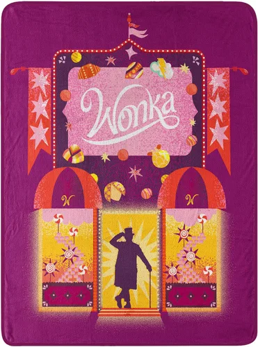 Miniatura 7 de Northwest Willy Wonka Micro Raschel - Manta de 46 x 60 pulgadas, Wonderful Wonka