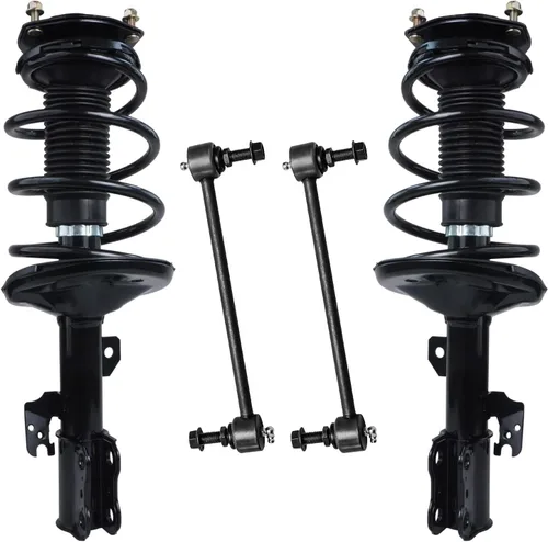 Miniatura 52 de Detroit Axle - Puntales delanteros con resorte helicoidal + enlaces de extremo de barras estabilizadoras de repuesto para Ford Flex Lincoln MKT