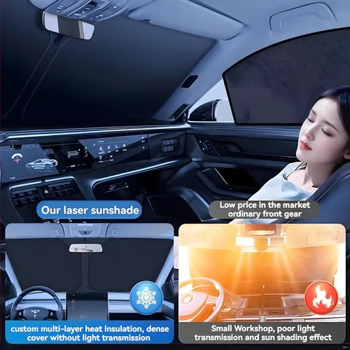 Miniatura 3 de Parasol para parabrisas Honda HR-V 2023-2025 – Cubierta plegable para parabrisas para accesorios HRV Protege el coche de los rayos solares