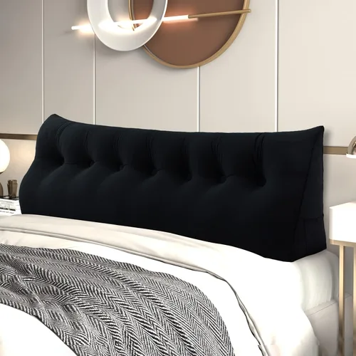 Miniatura 7 de Almohada de Cuña para Cabecero, Almohada Bolster Grande para Lectura, Almohadas para Sentarse en la Cama para Adultos, Cojín Triangular de Amarillo