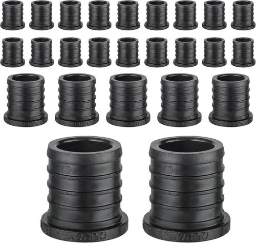 Miniatura 21 de EFIELD - Juego de 25 tapones de engarce de púas PPSU de polietileno de 3/4 pulgadas (tapa final) con pestaña de posición para tubos Pex