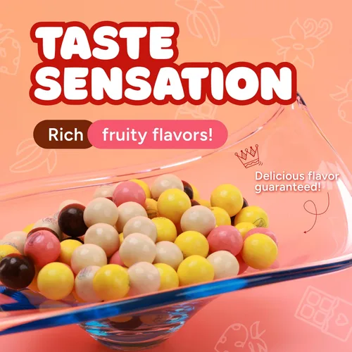 Miniatura 6 de Bolas de goma de mascar de plátano divididas – Bolas de chicle grandes de 1 pulgada – Bolsa resellable de 1.7 libras de goma de mascar de doble