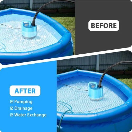 Miniatura 4 de Bomba de agua sumergible de 1200 GPH de 115 W para tanque de peces grande de 140-300 galones, estanque, acuario, fuente, drenaje de piscina, sistema