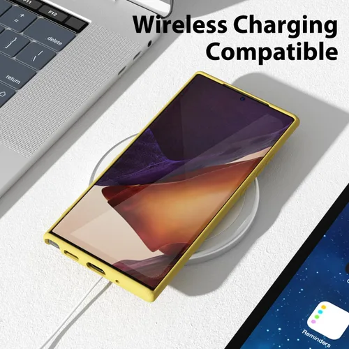 Miniatura 7 de oakxco Funda para teléfono Samsung Galaxy Note 20 Ultra de silicona líquida, bonita funda delgada y fina de goma suave TPU lisa y suave de gel