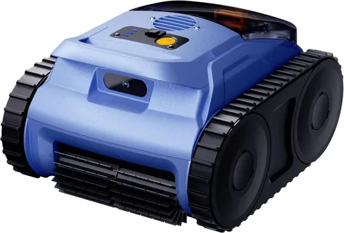 Miniatura 9 de Aspiradora robótica inalámbrica para piscina, limpiador de piscina con unidad de oruga y navegación por sonar, motor sin escobillas de 180 W