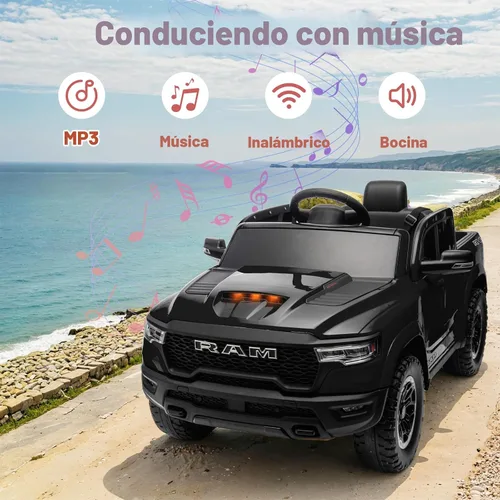 Miniatura 6 de Ram 1500 con Licencia - Juguetes de Montar para Niños de 4-8 años, Carro Eléctrico para Niños con Control Remoto, Alimentado por Batería con Llave