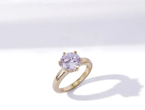 Miniatura 6 de Tienda Essentials Sterling Silver Solitaire Ring set with Round Infinite Elements Cubic Zirconia (previously Tienda Collection)