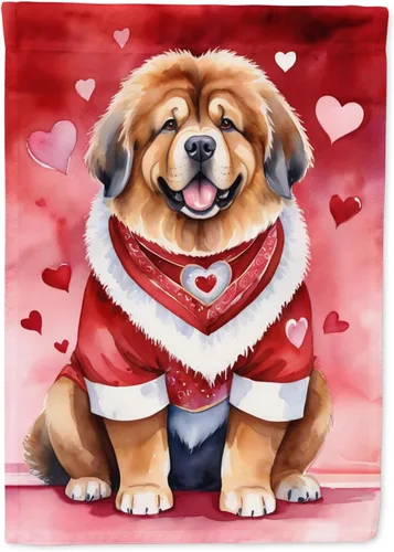 Miniatura 97 de Caroline's Treasures DAC5292CHF - Bandera de Border Collie My Valentine House para porche, grande, con manga para porche, para colgar en la pared