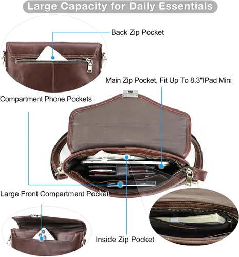 Miniatura 41 de Funda de piel de grano superior para hombre y mujer, múltiples bolsillos/ranuras, RFID de gran capacidad para tarjetas, cheques, dinero, pasaporte