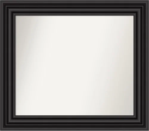 Miniatura 313 de Amanti Art Espejo personalizado, espejo de baño negro puente, espejo de pared o espejo de tocador de baño sobre el fregadero (26 x 26 pulgadas)