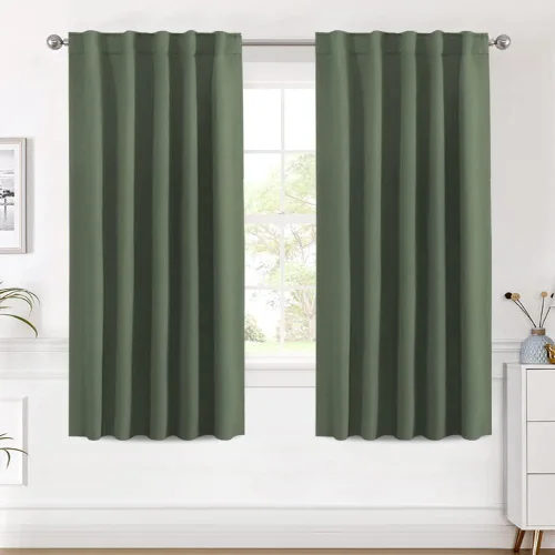Miniatura 51 de H.VERSAILTEX Cortinas opacas con aislamiento térmico, paneles de tratamiento de ventana, cortinas opacas para oscurecer la habitación, cortinas Gris