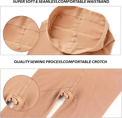 Miniatura 4 de Feisract Mallas de ballet para niña y mujer, ultra suaves, Pro Hold Stretch Footed Tight