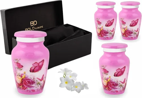 Miniatura 16 de BOLD & DIVINE Urnas de cremación con temática de mariposa Urnas decorativas para cenizas humanas de mujeres y hombres, urnas para cenizas, urnas