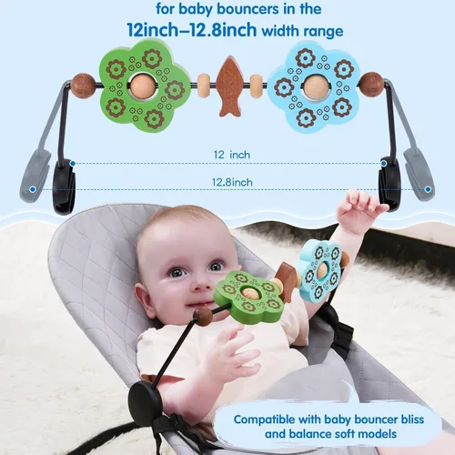 Miniatura 4 de Barra de juguete compatible con Baby Bjorn Bouncer Toy Bar para Baby Bouncer, accesorio de madera duradera para bebés, juguetes sensoriales