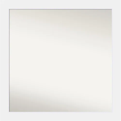 Amanti Art Espejo personalizado, espejo de baño blanco Corvino, espejo de pared o espejo de tocador de baño sobre el fregadero (37 x 37 pulgadas)