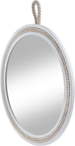Miniatura 8 de Espejo decorativo pequeño de 11.4 pulgadas, espejo colgante redondo para pared, espejo de cuerda náutica para baño, oficina, sala de estar, todas