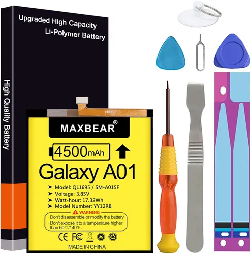 Miniatura 9 de MAXBEAR - Batería para Galaxy A12, (actualizada) 5800mAh 3.85V, batería de repuesto de polímero de litio EB-BA217ABY para Samsung Galaxy A12