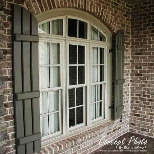 Miniatura 11 de Ekena Millwork 16 1/8 pulgadas de ancho x 67 pulgadas de alto, contraventanas de PVC de tres tablas unidas estilo Board-n-Batten, sin acabado