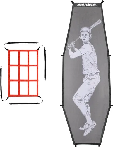 Miniatura 9 de Maniquí de bateo de sóftbol de béisbol, objetivo de lanzamiento, con accesorio de zona de golpe ajustable, ayuda de lanzamiento para una mayor