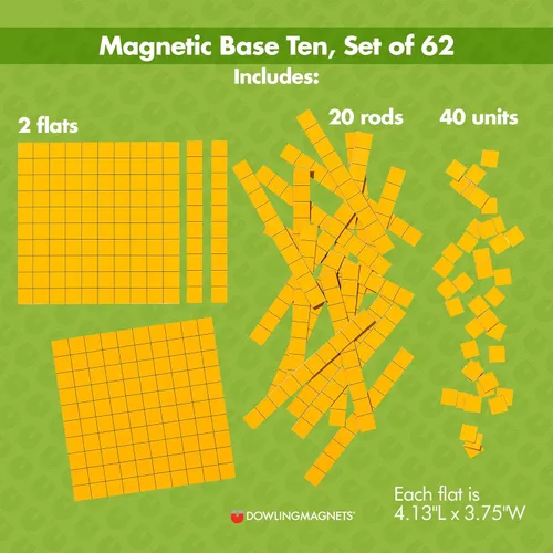 Miniatura 2 de Dowling Magnets Base magnética diez, juego de 62
