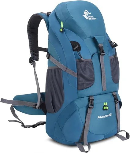 Miniatura 17 de Bseash Mochila de senderismo de 50 L, resistente al agua, ligera, mochila deportiva para deportes al aire libre, bolsa de viaje para camping, Azul
