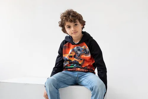 Miniatura 10 de Monster Jam Maximum Destruction El Toro Loco Grave Digger - Sudadera con capucha de forro polar para niños pequeños y grandes
