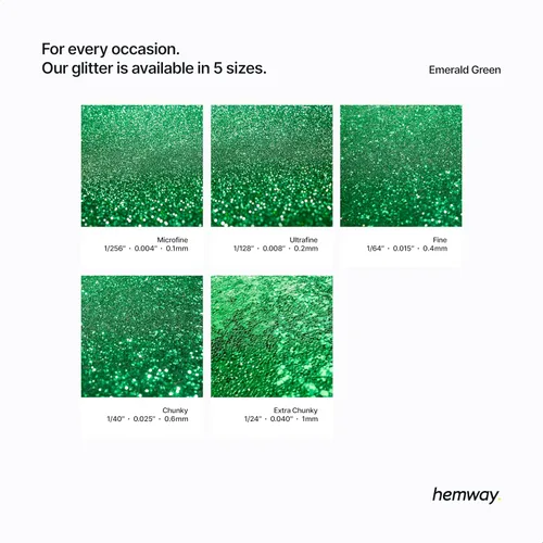 Miniatura 3 de Hemway Purpurina metálica para automóviles MICROFINE 1/256" .004" 0.1mm 100 micras, aditivo de pintura en escamas metálicas 100 g para uso con Verde