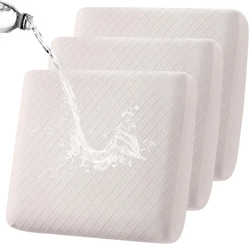 Miniatura 27 de Fuloon Fundas de cojín impermeables para asiento 2 piezas, fundas elásticas para cojín de sofá, fundas para sofá, protector de muebles lavable