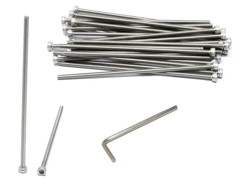Miniatura 264 de iexcell 25 piezas M4 x 60/65/70/75/3.150 in paso de rosca 0.028 in acero inoxidable 304 cabeza hexagonal Tornillos Tornillos surtido Kit