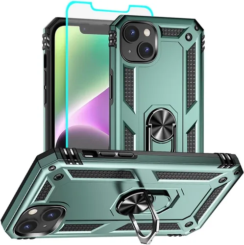Miniatura 18 de Funda para iPhone 13, iPhone 13, [grado militar de 16 pies probada en caídas], anillo protector a prueba de golpes para iPhone 13, azul