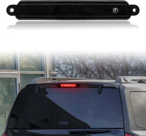 Luz de freno LED de tercer tercio para Armada 04-15, luz de parada de montaje alto central en negro ahumado de KEWISAUTO para Nissan Armada