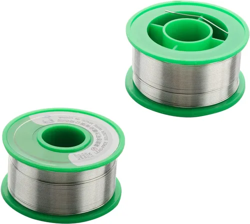 Utoolmart Alambre de soldadura 0.024 in 3.53 oz con base de colofonia para soldadura eléctrica 2 piezas