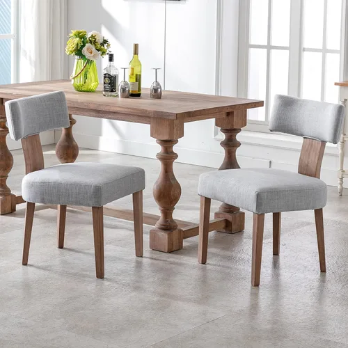 Miniatura 30 de RIVOVA Juego de 4 sillas de comedor modernas de mediados de siglo, tapizadas de piel sintética, sillas Parson modernas sin brazos de cocina, sillas