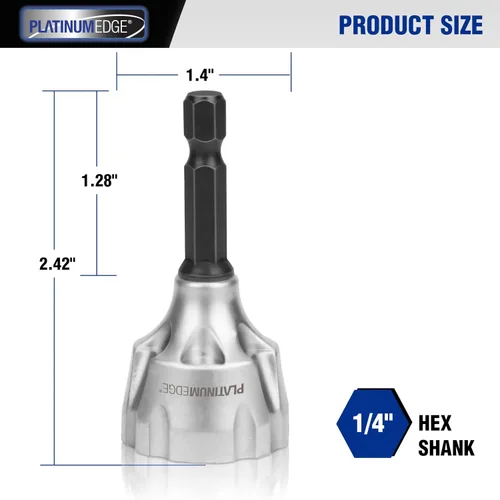 Miniatura 5 de PLATINUMEDGE Herramienta de desbarbado de chaflán externo, hoja de carburo YG8, broca de desbarbado, herramienta de eliminación de rebabas, vástago