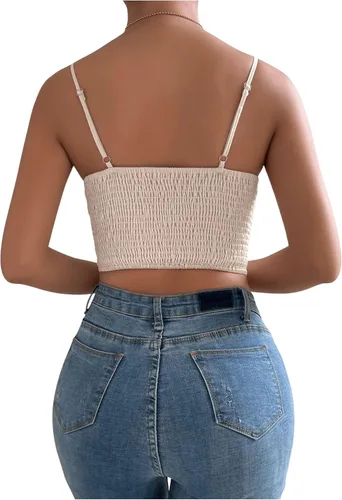 Miniatura 2 de SHENHE Camiseta sin mangas fruncida con dobladillo asimétrico fruncido para mujer