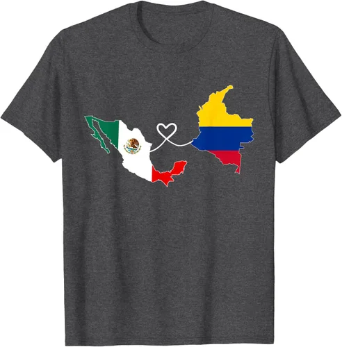 Miniatura 34 de Camiseta Half Colombian Half Mexican Flag Map DNA Mexico Colombia
