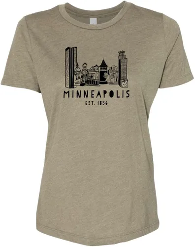 Miniatura 23 de Cute Women's Screen Printed Crew Neck Tee, Shirts With Sayings, Dusty Blue or Olive