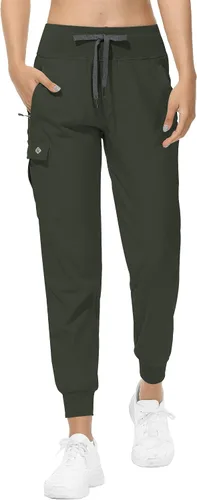 Miniatura 36 de RlaGed - Pantalones tipo cargo de senderismo para mujer, pantalones deportivos ligeros, de secado rápido, resistentes al agua, para pesca y al aire