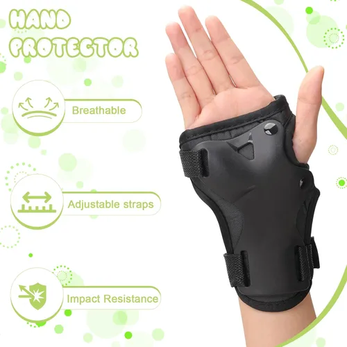 Miniatura 4 de TXJ Sports Rodilleras para niños y jóvenes, coderas con protectores de muñeca, juego de 6 unidades para niños de 3 a 14 años, monopatín, deportes