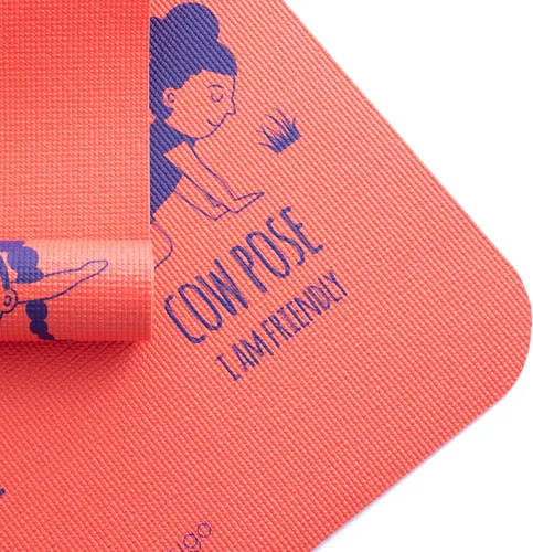 Miniatura 3 de Myga Estera de Yoga para Niños con Estampado de Seda, Estera de Yoga Antideslizante para Ejercicio de Niños, Fitness, Yoga y Mindfulness, Estera