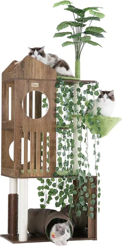 Miniatura 9 de FourFurPets Árbol Gótico para Gatos, Torre para Gatos de 67" para Gatos de Interior, Árbol para Gatos Maine Coon para Gatos Grandes de 20 libras+