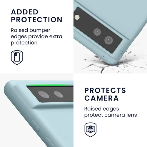 Miniatura 512 de kwmobile Funda Compatible con Google Pixel 6 Pro - Funda de teléfono de silicona TPU con acabado suave - Azul Arrecife