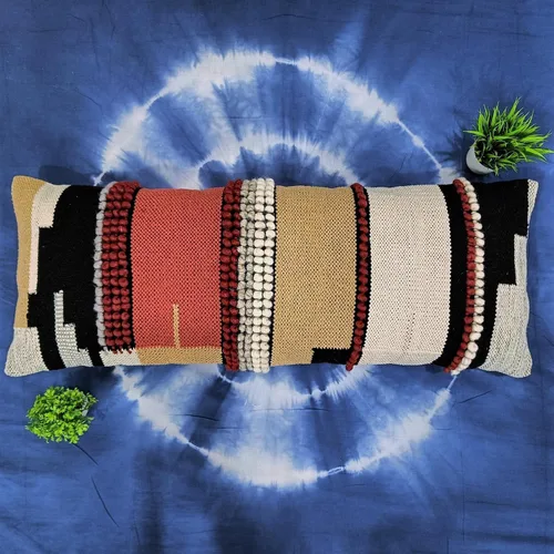 Miniatura 2 de Trade Star Funda de almohada 100 % algodón, altamente duradera, de alta calidad, para sofá, funda de almohada lumbar moderna y bohemia copetuda