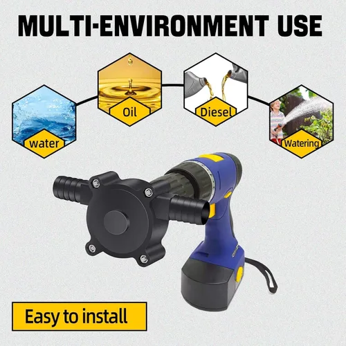 Miniatura 3 de Bomba de mano Bomba de agua de taladro de agua - Bomba de taladro eléctrica para agua, gasolina, aceite, diesel, bomba de transferencia de agua